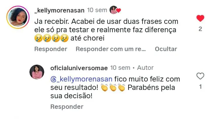 Depoimento de mãe